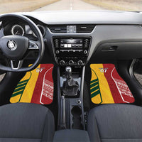 Australia - Tonga Rugby Custom Car Mats Minimalist Dynamic LT7 Set 2pcs - Front Colorful - Polynesian Pride