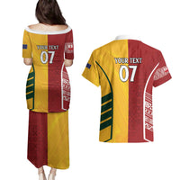 Australia - Tonga Rugby Custom Couples Matching Puletasi and Hawaiian Shirt Minimalist Dynamic LT7 - Polynesian Pride