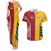 Australia - Tonga Rugby Custom Couples Matching Tank Maxi Dress and Hawaiian Shirt Minimalist Dynamic LT7 Colorful - Polynesian Pride