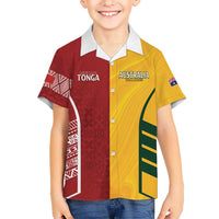 Australia - Tonga Rugby Custom Hawaiian Shirt Minimalist Dynamic LT7 - Polynesian Pride