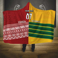 Australia - Tonga Rugby Custom Hooded Blanket Minimalist Dynamic LT7 - Polynesian Pride