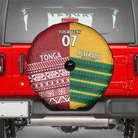 Australia - Tonga Rugby Custom Spare Tire Cover Minimalist Dynamic LT7 - Polynesian Pride