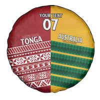 Australia - Tonga Rugby Custom Spare Tire Cover Minimalist Dynamic LT7 - Polynesian Pride