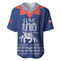 Queen Salote College 100 Years Anniversary Personalized Baseball Jersey Tonga QSC Royal Blue - Polynesian Pride