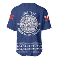 Queen Salote College 100 Years Anniversary Personalized Baseball Jersey Tonga QSC Royal Blue LT7 - Polynesian Pride