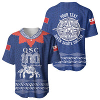 Queen Salote College 100 Years Anniversary Personalized Baseball Jersey Tonga QSC Royal Blue LT7 - Polynesian Pride