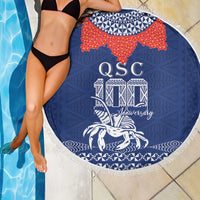 Queen Salote College 100 Years Anniversary Beach Blanket Tonga QSC Royal Blue - Polynesian Pride