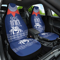 Queen Salote College 100 Years Anniversary Car Seat Cover Tonga QSC Royal Blue - Polynesian Pride
