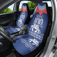 Queen Salote College 100 Years Anniversary Car Seat Cover Tonga QSC Royal Blue - Polynesian Pride