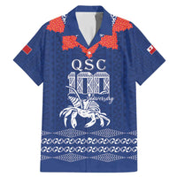 Queen Salote College 100 Years Anniversary Personalized Family Matching Mermaid Dress and Hawaiian Shirt Tonga QSC Royal Blue - Polynesian Pride