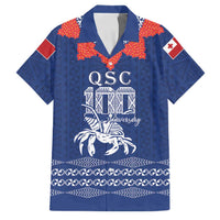 Queen Salote College 100 Years Anniversary Personalized Family Matching Mermaid Dress and Hawaiian Shirt Tonga QSC Royal Blue - Polynesian Pride