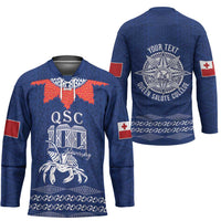 Queen Salote College 100 Years Anniversary Personalized Hockey Jersey Tonga QSC Royal Blue LT7 - Polynesian Pride