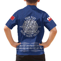 Queen Salote College 100 Years Anniversary Personalized Kid Hawaiian Shirt Tonga QSC Royal Blue LT7 - Polynesian Pride