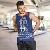 Queen Salote College 100 Years Anniversary Personalized Men Tank Top Tonga QSC Royal Blue LT7 Royal Blue - Polynesian Pride