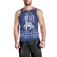 Queen Salote College 100 Years Anniversary Personalized Men Tank Top Tonga QSC Royal Blue LT7 - Polynesian Pride