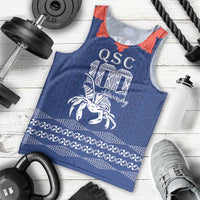 Queen Salote College 100 Years Anniversary Personalized Men Tank Top Tonga QSC Royal Blue LT7 - Polynesian Pride