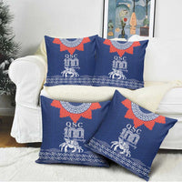 Queen Salote College 100 Years Anniversary Pillow Cover Tonga QSC Royal Blue - Polynesian Pride
