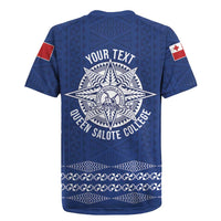 Queen Salote College 100 Years Anniversary Personalized Rugby Jersey Tonga QSC Royal Blue LT7 - Polynesian Pride