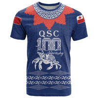 Queen Salote College 100 Years Anniversary Personalized T Shirt Tonga QSC Royal Blue LT7 Royal Blue - Polynesian Pride
