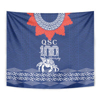 Queen Salote College 100 Years Anniversary Tapestry Tonga QSC Royal Blue - Polynesian Pride