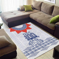 Queen Salote College 100 Years Anniversary Area Rug Tonga QSC White - Polynesian Pride