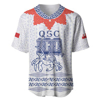 Queen Salote College 100 Years Anniversary Personalized Baseball Jersey Tonga QSC White LT7 White - Polynesian Pride