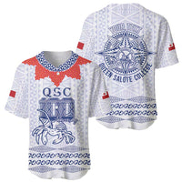 Queen Salote College 100 Years Anniversary Personalized Baseball Jersey Tonga QSC White - Polynesian Pride