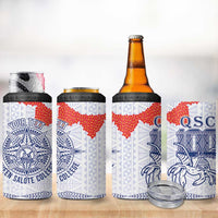 Queen Salote College 100 Years Anniversary Personalized 4 in 1 Can Cooler Tumbler Tonga QSC White - Polynesian Pride