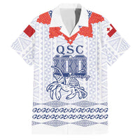 Queen Salote College 100 Years Anniversary Personalized Family Matching Mermaid Dress and Hawaiian Shirt Tonga QSC White - Polynesian Pride