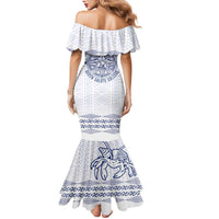 Queen Salote College 100 Years Anniversary Personalized Family Matching Mermaid Dress and Hawaiian Shirt Tonga QSC White - Polynesian Pride