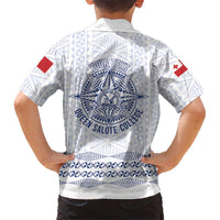 Queen Salote College 100 Years Anniversary Personalized Family Matching Summer Maxi Dress and Hawaiian Shirt Tonga QSC White - Polynesian Pride