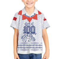 Queen Salote College 100 Years Anniversary Personalized Kid Hawaiian Shirt Tonga QSC White LT7 Kid White - Polynesian Pride