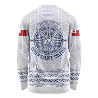 Queen Salote College 100 Years Anniversary Personalized Long Sleeve Shirt Tonga QSC White - Polynesian Pride