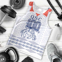 Queen Salote College 100 Years Anniversary Personalized Men Tank Top Tonga QSC White - Polynesian Pride