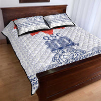 Queen Salote College 100 Years Anniversary Quilt Bed Set Tonga QSC White - Polynesian Pride