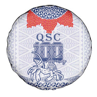 Queen Salote College 100 Years Anniversary Spare Tire Cover Tonga QSC White - Polynesian Pride