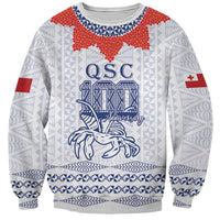 Queen Salote College 100 Years Anniversary Personalized Sweatshirt Tonga QSC White - Polynesian Pride