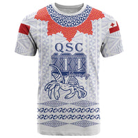 Queen Salote College 100 Years Anniversary Personalized T Shirt Tonga QSC White LT7 White - Polynesian Pride