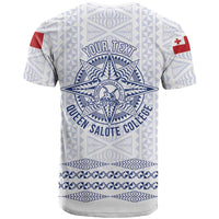 Queen Salote College 100 Years Anniversary Personalized T Shirt Tonga QSC White LT7 - Polynesian Pride