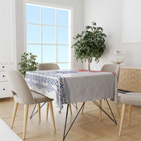 Queen Salote College 100 Years Anniversary Tablecloth Tonga QSC White - Polynesian Pride