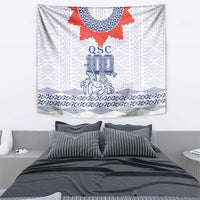 Queen Salote College 100 Years Anniversary Tapestry Tonga QSC White LT7 - Polynesian Pride