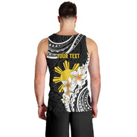 Personalised Philippines Tribal Men Tank Top Mix Plumeria LT7 - Polynesian Pride