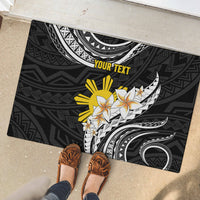 Personalised Philippines Tribal Rubber Doormat Mix Plumeria LT7 - Polynesian Pride