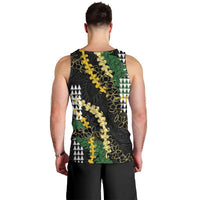Hawaii Aloha Kakau Men Tank Top Puakenikeni and Maile Lei Twist