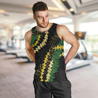 Hawaii Puakenikeni - Maile Lei Men Tank Top Obsidian Black LT7 Black - Polynesian Pride
