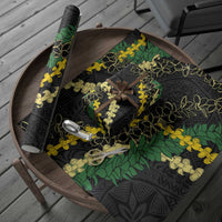 Hawaii Puakenikeni - Maile Lei Wrapping Paper Obsidian Black LT7 - Polynesian Pride