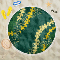 Hawaii Puakenikeni - Maile Lei Beach Blanket Sage Green LT7 One Size 150cm Sage Green - Polynesian Pride