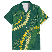 Hawaii Puakenikeni - Maile Lei Family Matching Puletasi and Hawaiian Shirt Sage Green
