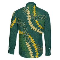 Hawaii Puakenikeni - Maile Lei Family Matching Puletasi and Hawaiian Shirt Sage Green