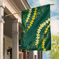 Hawaii Puakenikeni - Maile Lei Garden Flag Sage Green LT7 House Flag Sage Green - Polynesian Pride